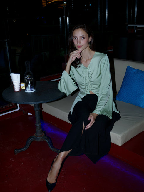 Silk Ruched Top